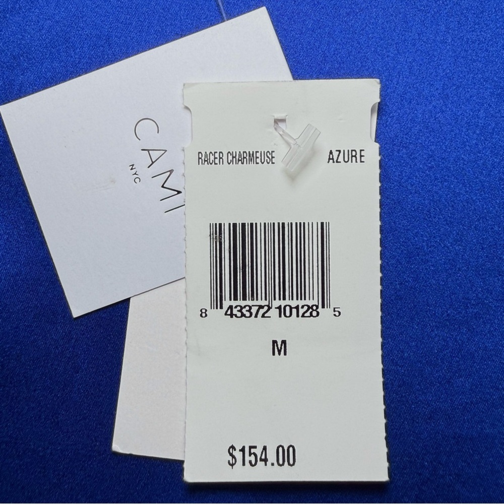 CAMI NYC Racer Charmeuse Camisole in Azure - Picture 5 of 8